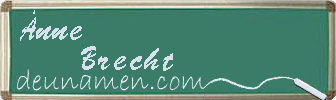 Änne Brecht Visitenkarte